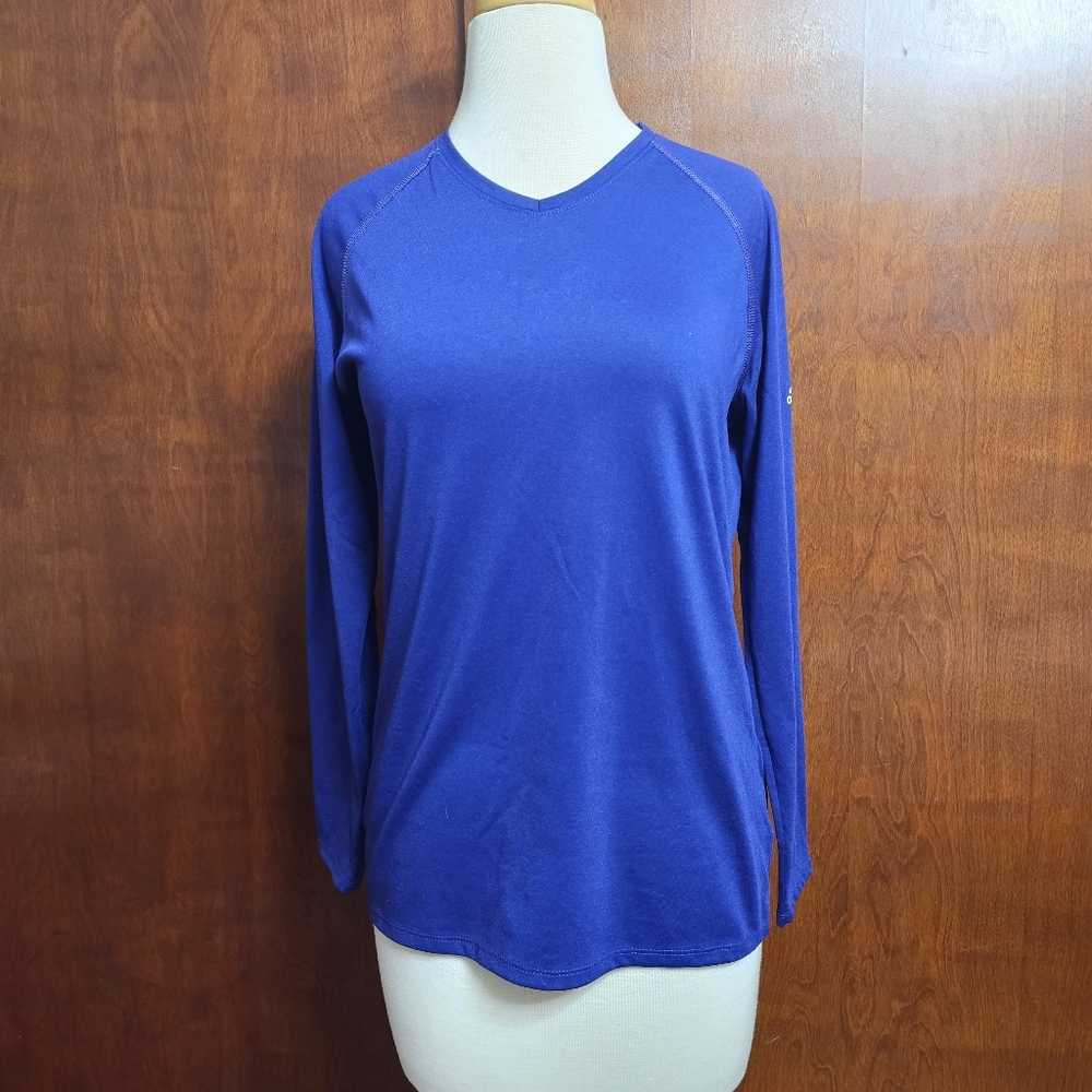 ADIDAS climalite navy long sleeve top in size S